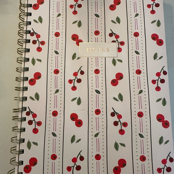 Fringe Studio Notebook Journal With Pockets- Cherries Spiral - Picture 2 of 7